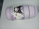 喜具杯女學(xué)生提手雙飲保溫水杯高顏值杯套兒童吸管杯子便攜辦公室咖啡杯 紫色庫洛米保溫杯500ML 杯子+卡通杯套 曬單實(shí)拍圖