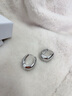 朵芙洛2025新款法式復古金屬黃銅鍍金耳環(huán)歐美冷淡風(fēng)高質(zhì)量耳環(huán)飾品 銀色 曬單實(shí)拍圖