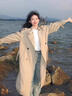 麓格立風(fēng)衣外套女卡其色裝春秋款女士2025新款高個(gè)子韓版秋季大衣中長(cháng)款 高質(zhì)量卡其色風(fēng)衣 XS 曬單實(shí)拍圖