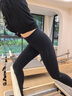 ubras25年新品小慕斯撐腰運動(dòng)九分褲瑜伽褲打底舒適褲子女 黑色  L  曬單實(shí)拍圖