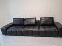 慕思（de RUCCI）真皮沙發(fā) 輕奢頭層牛皮沙發(fā)慕思旗下沙發(fā)品牌艾慕家具皮藝沙發(fā) 【黑色接觸面真皮款】RCW1-196 多人位 3.25m 曬單實(shí)拍圖