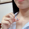 廷亮 0.5克拉皇家藍(lán)藍(lán)寶石項鏈18K金鑲嵌鉆石彩寶吊墜 現(xiàn)貨單吊墜 曬單實拍圖