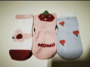 爱宝适婴儿袜子宝宝学步地板袜防滑底隔凉儿童早教袜S码3双装粉草莓S725 实拍图