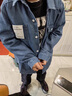 G.DUCKKIDS男童牛仔襯衫2024秋裝新款兒童長袖休閑外套中大童薄襯衣開衫上衣 牛仔襯衣 150 曬單實拍圖