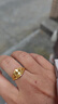 首愛(ài)珠寶黃金戒指女新款足金999.9小花仿鉆戒指活口調七夕情人節禮物 【現貨】4.07g 曬單實(shí)拍圖