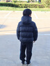 安踏兒童羽絨服男中大童2025冬季新款保暖加厚運(yùn)動連帽女孩面包服外套 基礎(chǔ)黑 80%絨子 160 充絨量126g 曬單實拍圖