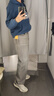 H&M男裝牛仔褲夏季中腰闊腿無彈力寬松直筒休閑褲0979945 牛仔灰 29 170/74 曬單實(shí)拍圖