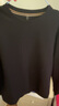真維斯（Jeanswest）衛(wèi)衣男春秋長袖T恤上衣休閑體恤秋衣休閑服打底衫圓領(lǐng)純色簡約 A422-999 黑色 XL (建議130-150斤) 曬單實(shí)拍圖
