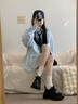 康姿蝶厚底樂福鞋女2025春季新款百搭小個子松糕單鞋子學生黑色小皮鞋女 黑色 37 曬單實拍圖