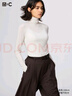 優(yōu)衣庫合作款/女裝HEATTECH EXTRA WARM 混紡高領(lǐng)T恤/長袖478954 478954/30淺米色 S 曬單實(shí)拍圖