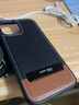 cancel 高端皮質(zhì)15Pro適用iPhone14Promax蘋(píng)果13手機殼12多功能支架保護 黑棕 iPhone12ProMax 曬單實(shí)拍圖