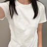 優(yōu)衣庫女裝SUPIMA COTTON圓領(lǐng)T恤短袖打底內(nèi)搭新款474408 00 白色 M /160/84A 曬單實拍圖