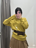 優(yōu)衣庫【狂歡價(jià)】男裝女裝柔軟綿羊毛圓領(lǐng)針織衫/長(cháng)袖毛衣478541 44 亮黃色 XL /180/108B 曬單實(shí)拍圖