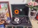 ROBERILLINE德國柏林之聲木質(zhì)黑膠唱片機便攜藍牙音響一體皮箱留聲機復古cd機客廳裝飾 祖母綠+兩張黑膠唱片祖母綠+兩張黑膠唱片 曬單實(shí)拍圖