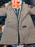 啄木鳥(niǎo)（TUCANO）棉衣派克服男沖鋒上衣服冬天加絨加厚外套潮流中長(zhǎng)款男士棉襖棉服 21195卡其色+黑色毛衣 新年戰(zhàn)袍 XL 125-140斤左右 曬單實(shí)拍圖