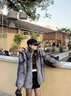 云拿月立領(lǐng)銀狐環(huán)保狐貍毛皮草外套女中長(zhǎng)款2025秋冬新款可愛(ài)長(zhǎng)毛毛大衣 銀狐色立領(lǐng)中長(zhǎng)款 L 建議117-127斤 曬單實(shí)拍圖
