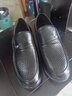 富貴鳥(niǎo)真牛皮爸爸鞋休閑父親皮鞋男中老年男鞋鏤空打孔透氣男款皮涼鞋子 黑色打孔涼鞋0151 43 曬單實(shí)拍圖