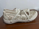 斯凱奇（Skechers）女鞋夏季2025新款瑪麗珍平底蕾絲軟底休閑鞋透氣健步鞋老人媽媽鞋 透氣大網(wǎng)眼-NAT/自然色 36.5 曬單實(shí)拍圖