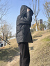 匹克（PEAK）馭雪短款羽絨服男新款三防科技加厚鴨絨立領(lǐng)運動(dòng)外套連帽面包服 黑色-連帽純色款 L 曬單實(shí)拍圖