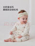 babylove新生兒系帶連體衣春秋季加厚保暖哈衣初生兒寶寶和尚服雪林松語(yǔ) 雪林松語(yǔ) 52cm 曬單實(shí)拍圖
