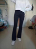 DALEY MODE適合梨形身材遮胯顯瘦彈力微喇牛仔褲女黑色學(xué)生闊腿牛仔褲女 黑色彈力長(cháng)褲款 身高155-165 M 推薦95-105斤 曬單實(shí)拍圖
