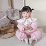 G.DUCKKIDS童裝嬰兒衣服秋冬新生兒連體衣寶寶冬裝加厚棉衣中式周歲服幼兒 粉色 66cm建議0-3個(gè)月8-12斤cm 曬單實(shí)拍圖