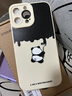 霸時(shí)代 適用 蘋果13promax手機(jī)殼iPhone13ProMax保護(hù)套Apple液態(tài)硅膠軟殼防摔全包卡通熊貓外殼女男款 液態(tài)天使眼【古董白】粉刷熊貓+鉆石膜 iPhone13ProMax 曬單實(shí)拍圖