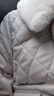 betu百圖女裝冬新款短外套翻領落肩長袖棱形格外套女2210T85 米白 S 曬單實拍圖