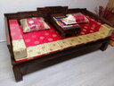 景典 紅木家具 非洲雞翅木（學(xué)名：非洲崖豆木）羅漢床實(shí)木沙發(fā)組合榻躺床中式沙發(fā)兩用 曬單實(shí)拍圖