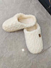 鳶草屋棉拖鞋女秋冬季室內(nèi)家居家用可愛毛毛拖鞋新款加絨保暖情侶毛拖男 卡通熊白色40-41【適合39-40碼】 萌趣設計丨厚實毛絨丨防滑鞋底 曬單實拍圖