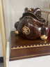 景庫  金蟾招財擺件蟾蜍三足金蟬新中式客廳辦公室裝飾開店開業(yè)禮物 小號 （黑胡桃木色）30*30*30厘米 曬單實(shí)拍圖