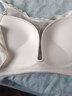 古今上薄下厚聚攏側收無(wú)鋼圈抹胸防走光文胸罩內衣女 水光銀 75B 曬單實(shí)拍圖