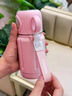 啟諾簡(jiǎn)約保溫杯女新款雙飲杯316不銹鋼大容量男生泡茶杯子帶蓋可喝水 粉色410ml+3D立體貼 曬單實(shí)拍圖