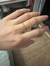 賽菲爾黃金戒指女足金簡(jiǎn)約麻花女戒送女友 活口 約1.68克 曬單實(shí)拍圖
