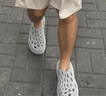瑜尚臻品洞洞鞋男防滑防臭涼拖鞋夏季居家外穿厚底鏤空包頭涼鞋司機開車鞋 灰色-42-43適合41-42 曬單實拍圖
