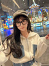俞兆林套裝女2025秋季新款休閑運動時尚撞色開衫連帽衛(wèi)衣套裝 杏色【套裝倆件】 S 【80-100斤】 曬單實拍圖