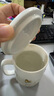 乾唐軒活瓷杯【送人禮物】大豐收馬克杯水杯茶杯陶瓷杯子送禮手工定制女 牙白+手工描金+吉星（配蓋） 曬單實(shí)拍圖