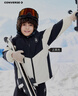 Converse匡威男童冬季兒童裝新款中大童防風(fēng)保暖滑雪服加厚外套羽絨服 正黑色 160 /80 充絨量約190g 【建議身高158-170cm】 曬單實(shí)拍圖