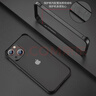 ESCASE 蘋(píng)果14手機邊框殼iPhone14防摔保護套保護邊框 加厚軟內襯硬外殼男女 曜石黑 曬單實(shí)拍圖