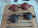 尊壺把把壺迷你指尖壺小紫砂壺宜興把玩壺小容量倒立茶壺茶寵茶桌擺件 仿古把把壺 紫泥 20ml 曬單實(shí)拍圖