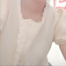 FSHE泡泡袖雪紡上衣女春夏季2025短袖女設(shè)計(jì)小眾短款上衣法式娃娃衫 杏色 S 曬單實(shí)拍圖