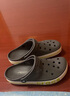 卡駱馳（CROCS）洞洞鞋貝雅卡駱班輕便耐磨一腳蹬休閑鞋|205089 石板灰/青檸綠-0GX 44 (280mm) 曬單實(shí)拍圖
