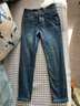 逸陽(yáng)鉛筆牛仔褲女秋季新款高腰三?？坌奚盹@瘦小腳褲子 冬款-牛仔藍 28 曬單實(shí)拍圖