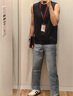 優(yōu)衣庫男女裝AIRism棉混紡無(wú)袖T恤背心坎肩吸汗透氣475363 475363/09黑色 L /175/100A 曬單實(shí)拍圖