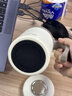 桌面陶瓷保溫杯非涂層真陶瓷內膽茶水分離杯辦公室泡茶杯男士杯子 白色 曬單實(shí)拍圖