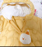 巴拉巴拉童裝嬰兒連體衣輕薄羽絨服寶寶衣服2025冬裝抱衣爬服男童女童萌趣 黃色雪人-白鴨絨 90 cm-充絨量47g 曬單實(shí)拍圖