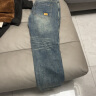 潮天士復(fù)古牛仔褲男寬松春秋季休閑小腳褲男士大碼哈倫褲男生胖子長(zhǎng)褲子 藍(lán)色 31【125-135斤】 曬單實(shí)拍圖