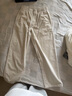 優(yōu)衣庫男裝女裝燈芯絨舒適九分褲/長(cháng)褲休閑褲25新款479137 01 乳白色 S /165/72A 曬單實(shí)拍圖