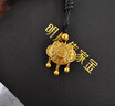 明牌珠寶生日禮物 足金古法黃金福字長(cháng)命鎖吊墜送女友AFC0578工費750 足金吊墜 約9.94克 曬單實(shí)拍圖