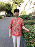 皮爾卡丹（pierre cardin）媽媽夏裝上衣中年短袖襯衫2025新款百搭中老年女夏季T恤時尚洋氣 橘色 XL 曬單實拍圖